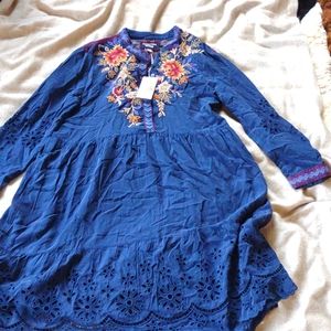 Embroidered Bohemian Johnny Was Dress